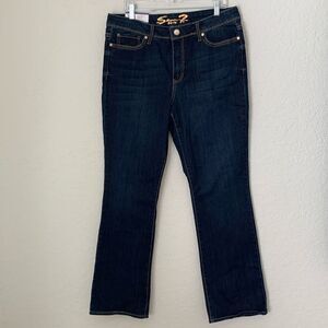 NTW Seven7 Women’s Embellished Slim Boot Mid Rise Rocker Denim Size 16